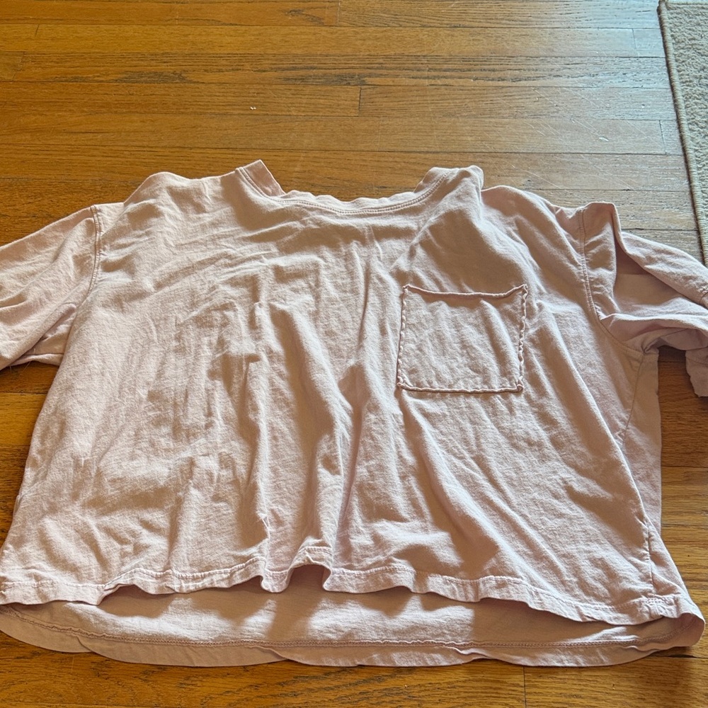 Casual Pink T-Shirt with Pocket